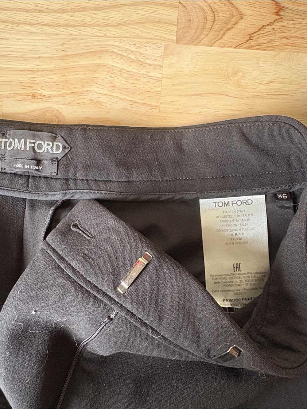 Tom Ford Black Waistband Dress Pants